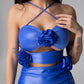 Short dress "Rose" Blue