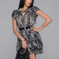 Silk Chiffon Dress "Zebra"