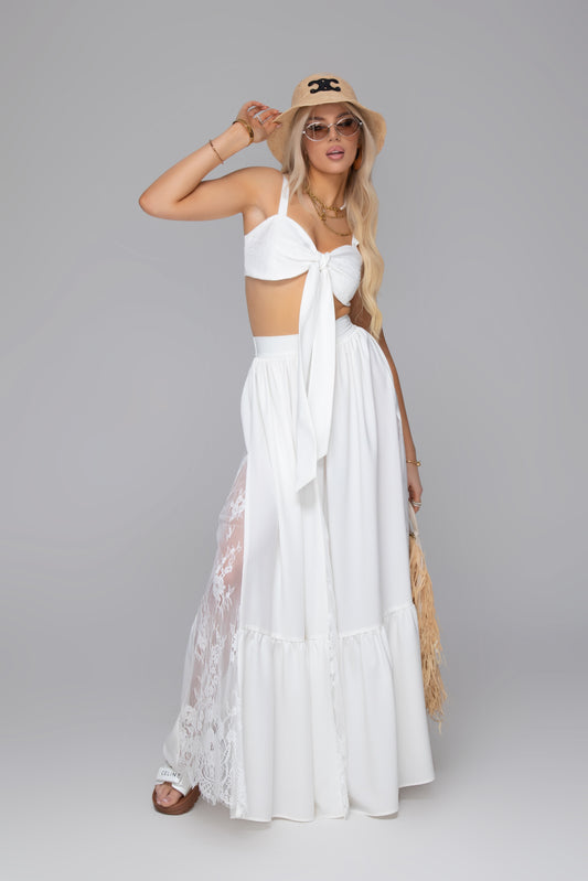 White Lace Skirt “Capri”
