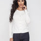 White Fine Cardigan with buttons