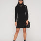 Knitwear Tourtle Neck Dress SS /Black/