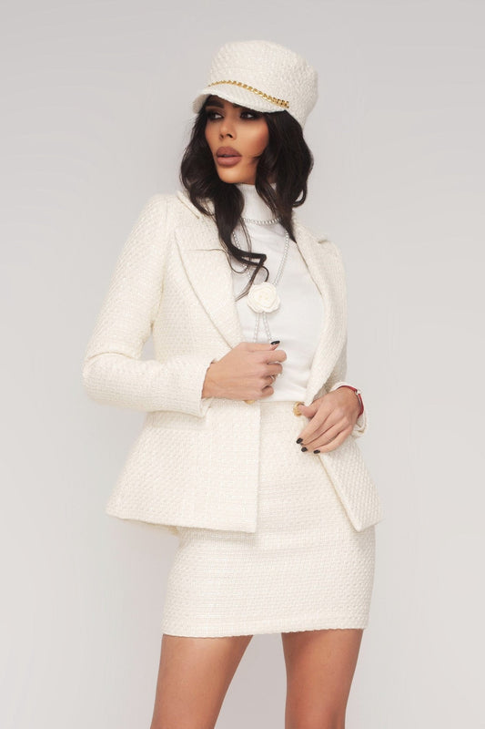 Tweed Blazer "Bianco"
