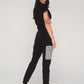 Cargo Trousers with Monogram Pockets Black/White