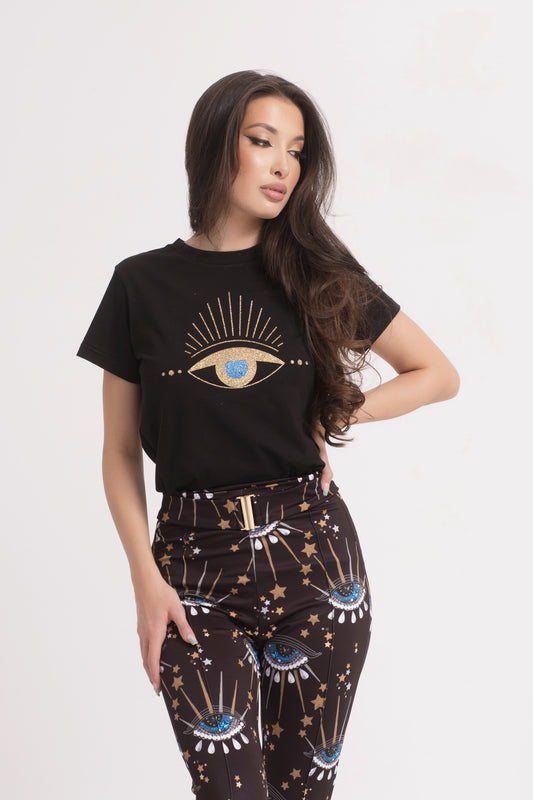 Black T-shirt Fatima Eye