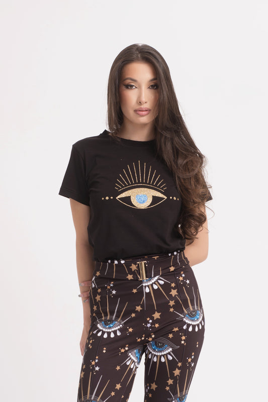 Black T-shirt Fatima Eye