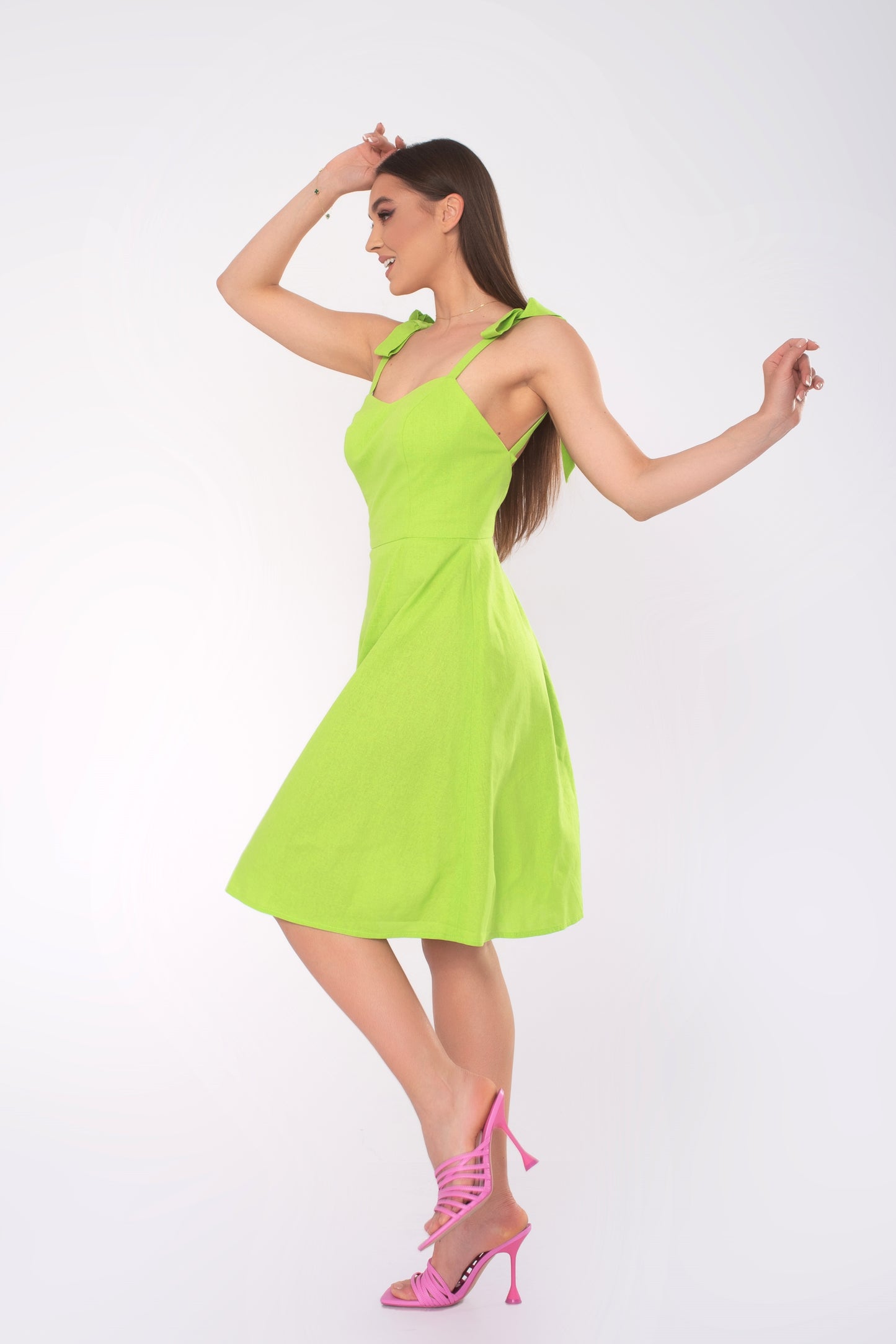 Linen Dress "Lime"